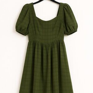 Vintage-Inspired Puff Sleeve Dress